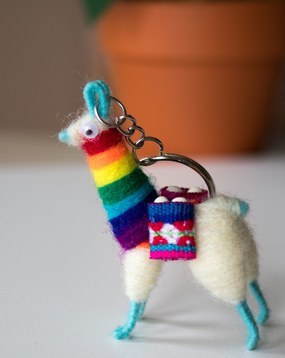 Peruvian Rainbow - hand-loomed wool clutch