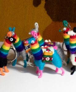 Pack of 20 Llama Keychain Rainbow Peru Cusco llamas Assorted colors