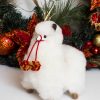 Handmade Alpaca 100% Baby Alpaca Wool Ornament Fluffy Figure 8.5 in Tall