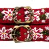 Christmas Belt Hand Stitched Design from Alpaca Wool