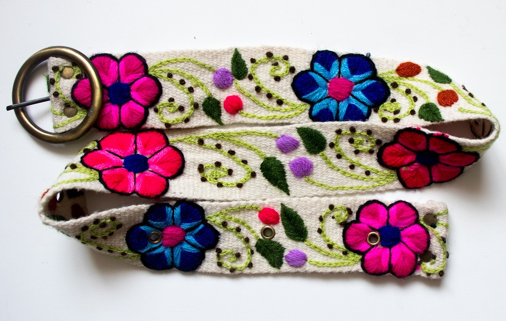 Headband Hand Embroidered with Wool Made In Peru