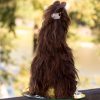Alpaca Suri Ornament Brown Fur Stuffed Animal Llama Figure