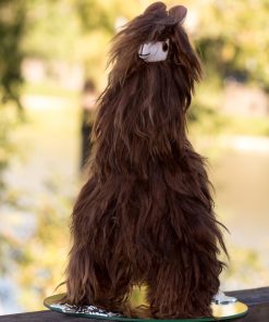 Alpaca Suri Ornament Brown Fur Stuffed Animal Llama Figure